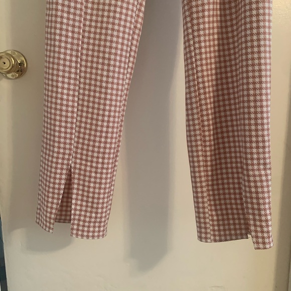 En Saison High Waisted Gingham Slit Trouser Pant - Picture 5 of 14